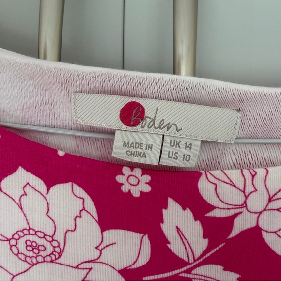 BODEN Adelina Jersey Midi Dress in Pink Floral J0164 - Picture 5 of 9